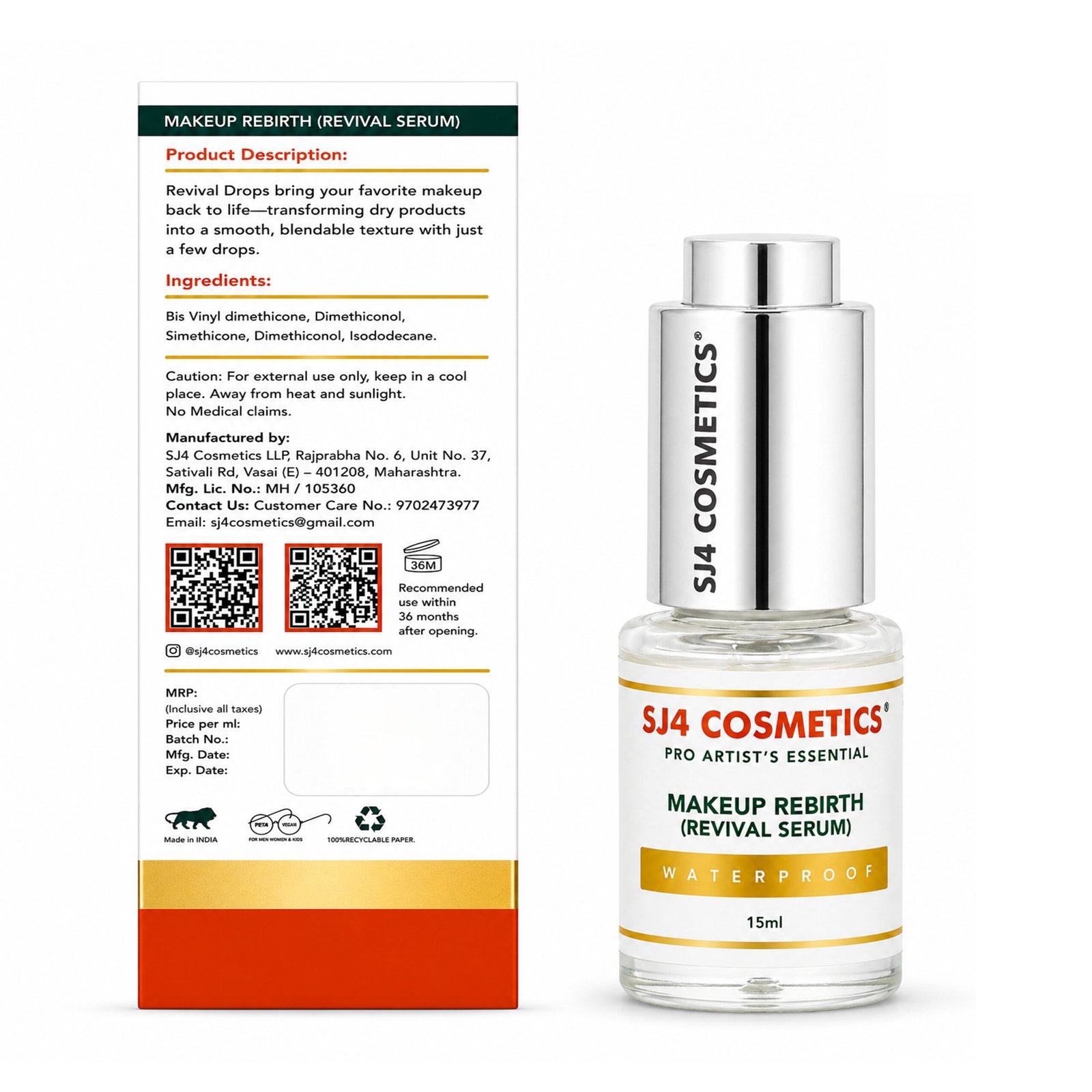 MAKEUP REBIRTH (REVIVAL SERUM) (15 ml) - Image 3